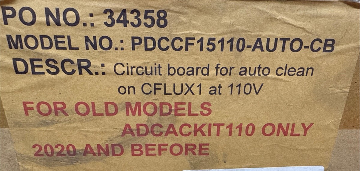 PDCCF15110-Auto-CB Circuit Board For Auto Clean On CFLUX1 at 110v