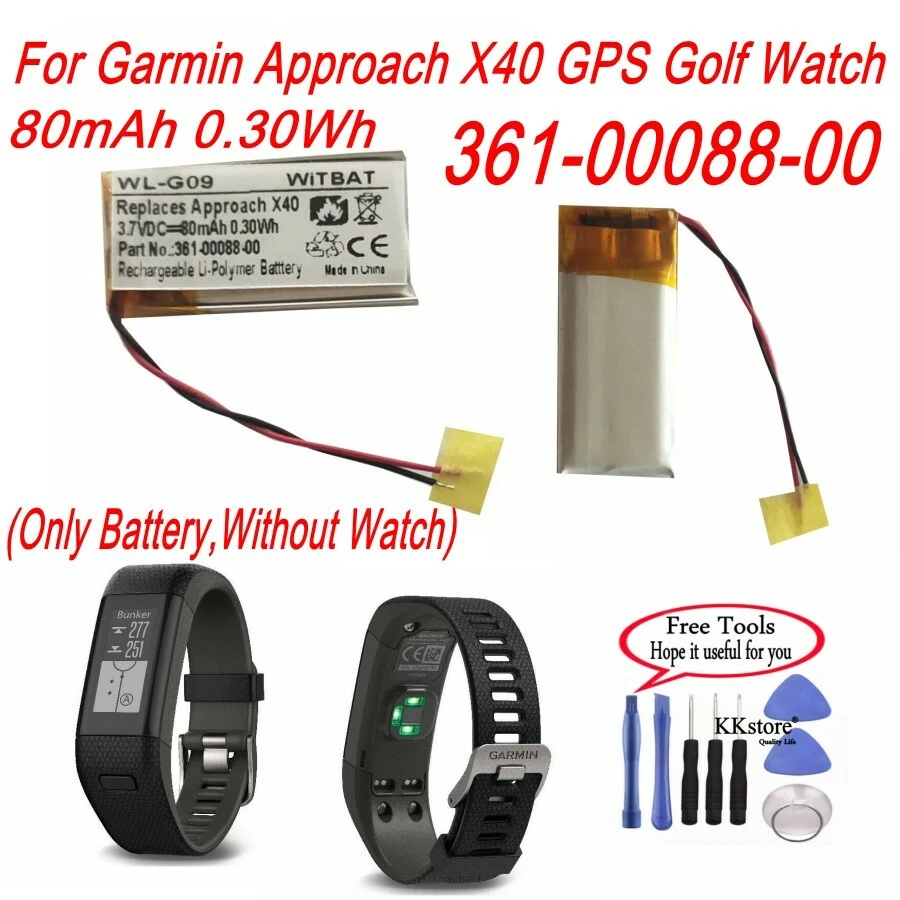 80mAh 0.30Wh 361-00088-00 Garmin X40 GPS Golf Watch |