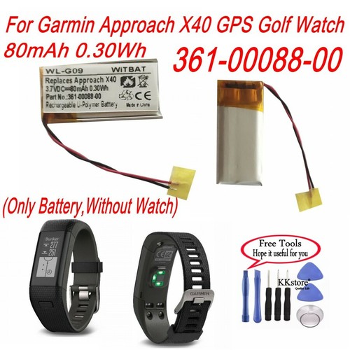 80mAh 0.30Wh 3610008800 Battery for Garmin Approach X40 GPS Golf