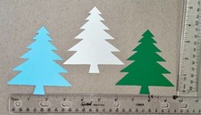   10 CHRISTMAS TREE cardstock paper die cut embellishment   