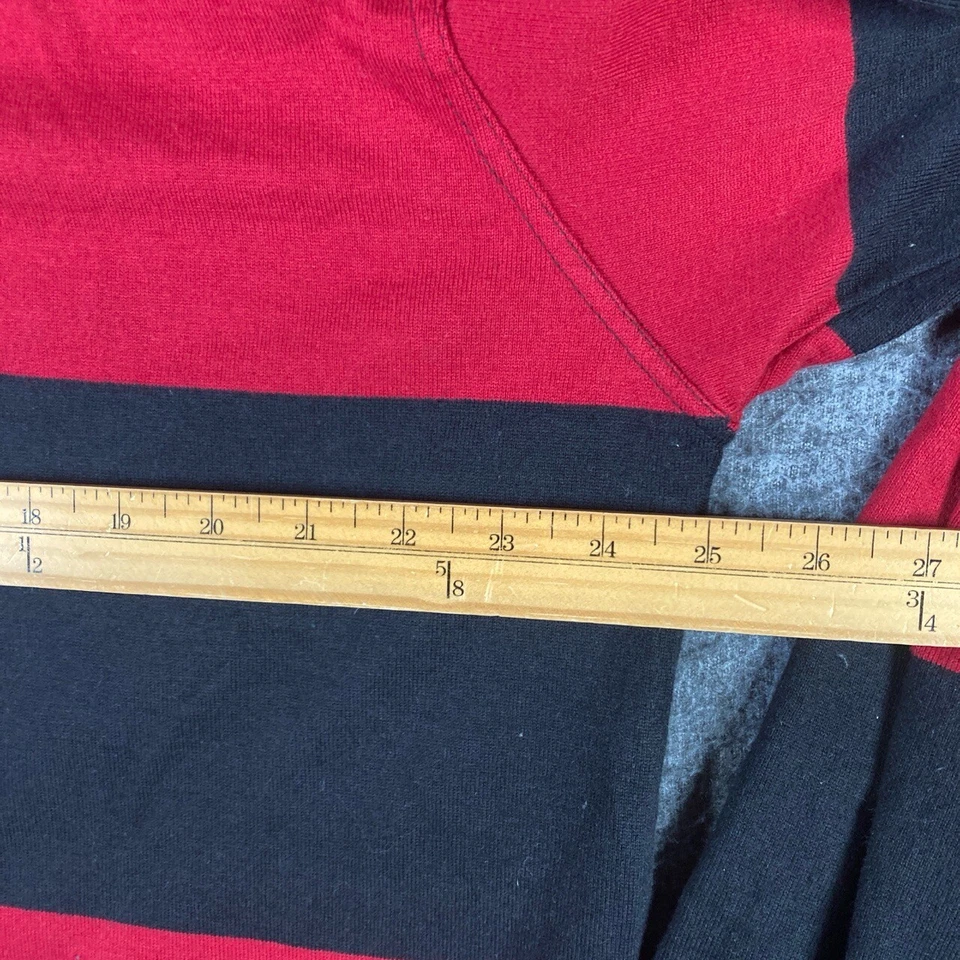Camisa Flecha Vintage Para Hombre XL Roja y Negra Rugby Rayas Cuello Retro Deportiva Foto 4 de 4