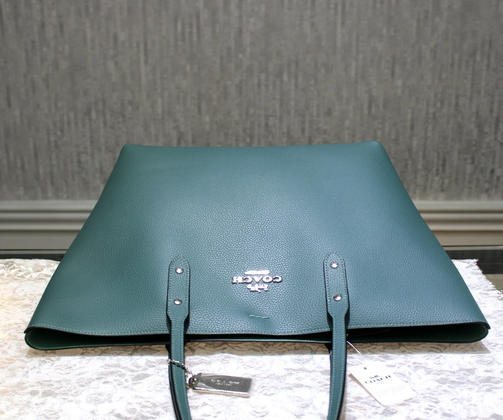 COACH Polished Pebble Leather Town Tote Bag Guyana Ubuy