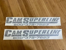 Cam Superline Trailer Replacement 22” Stickers (set Of 2) Older Design Black
