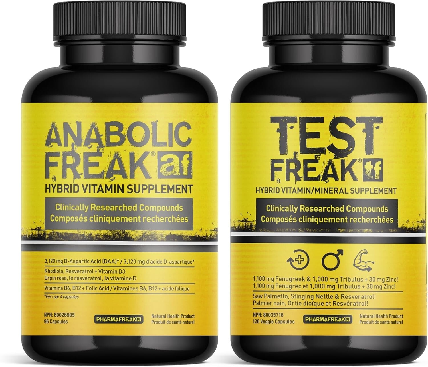 PharmaFreak Test Freak + Anabolic Freak Combo Kit (1 botella de cada uno) NUEVO