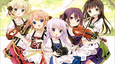 Anime gochuumon wa usagi desu ka girls open mouth blonde CCG Gaming Mat Desk