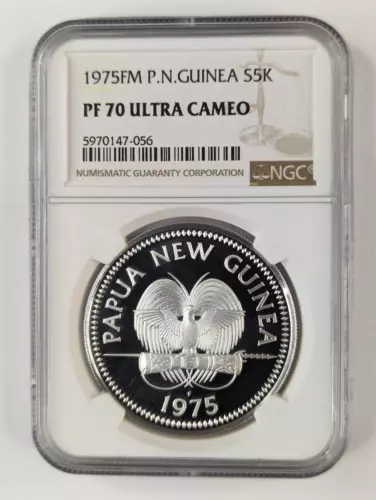 1975 FM Papua New Guinea 5 Kina - PF 70 Ultra Cameo - NGC TOP POP