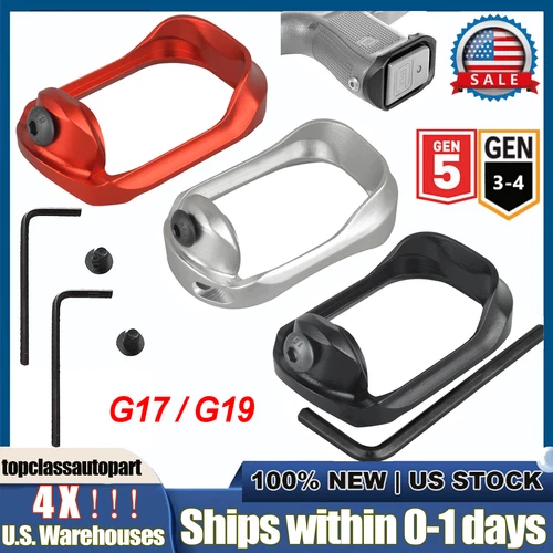 Aluminum Flared Magwell For Gen 3-4 Gen 5 Glock 19/17/22/24/31/34/35/37 Black US