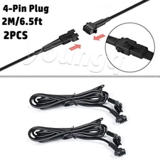 2x 6.5ft / 2M Extension Cable Cord For RGB LED Light Car Motorcycle Neon Strip