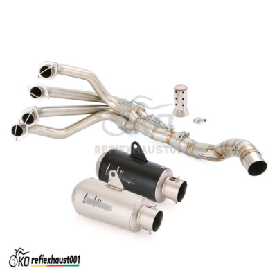 For Kawasaki Z1000 Ninja 1000 Complete Exhaust System Header Pipe Black Mufflers