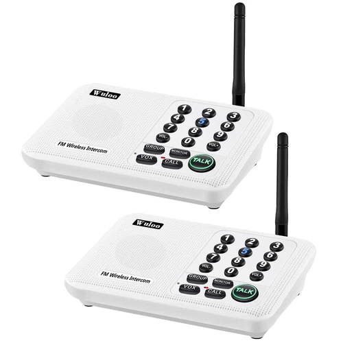 Wuloo 10Channel Call ALL FM Wireless Intercom System for Home Room 1Mile Talking