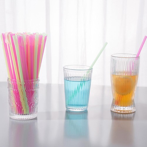 100X Kunststoff Strohhalme Trinkhalm Löffel Bar Kneipe Matsch Strohhalm für Geburtstag√.;, - Bild 11 von 15