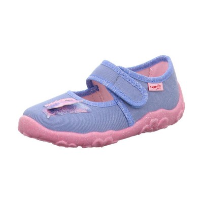Superfit Mädchen Hausschuh Bonny 00281-8020 blau Klett Gr.23-35