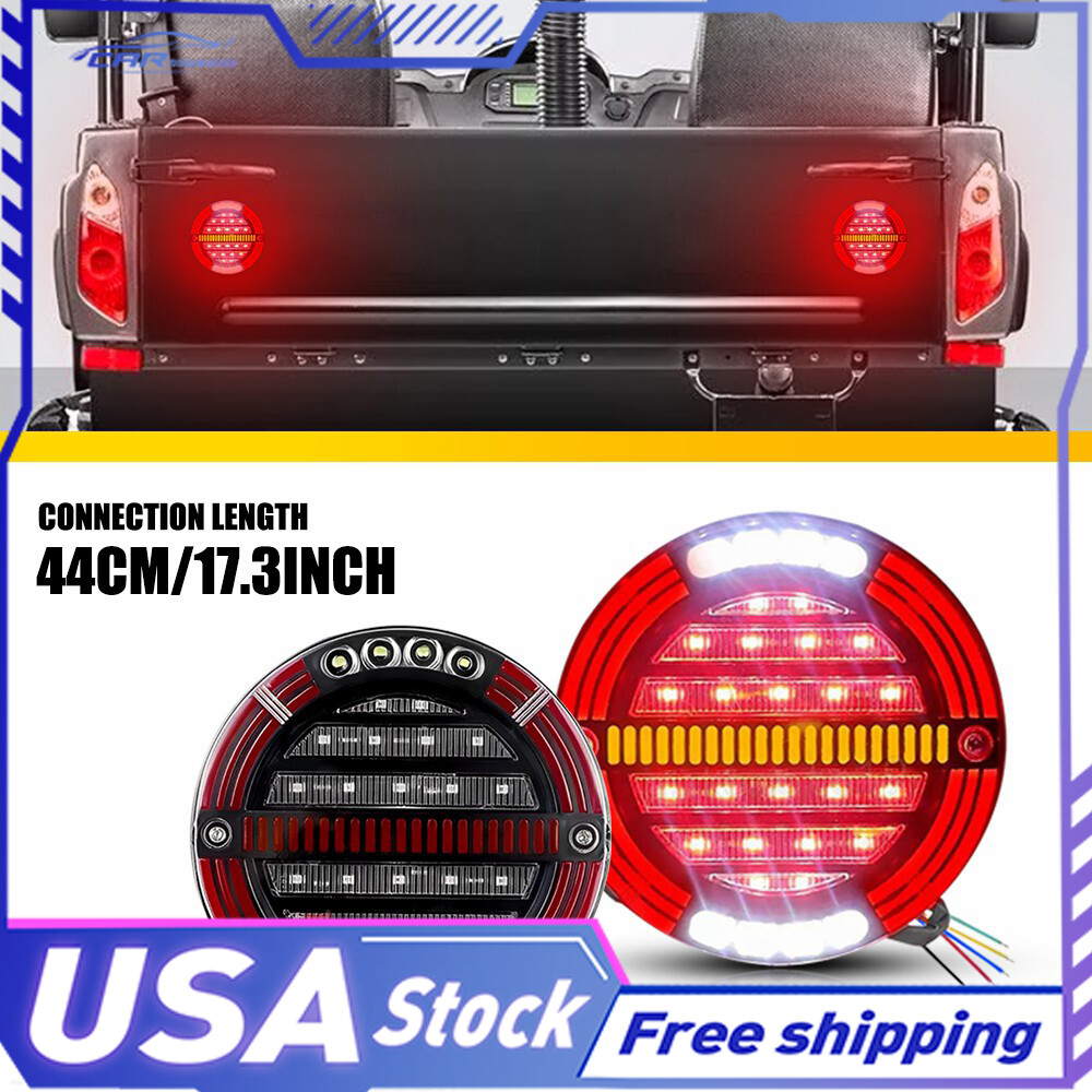 5.5-Inch Round LED Light for Trucks, Buses, and Trailers - Multi-Functional Turn Signal, Running Light, Tail Light, Brake Light, and DRL Stop Light