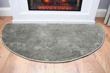 Green Half Moon Semi Circle Floor Living Room Hearth Rug Carpet Mat Fire Side