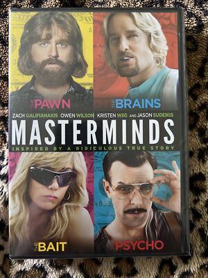 Masterminds (DVD, 2016, WS) Zack Galifianakis, Owen Wilson, Kristen Wiig  NEW 