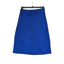 Vintage Blue Knit Sweater Skirt   Medium