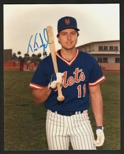 Tim Teufel Signed 8x10 Photo, member-1986 New York Mets World Champions COA