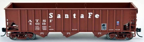 Bowser Trains 42502 Santa Fe escala HO 70 toneladas 14 panel tolva coche #80335 | Zustand: New