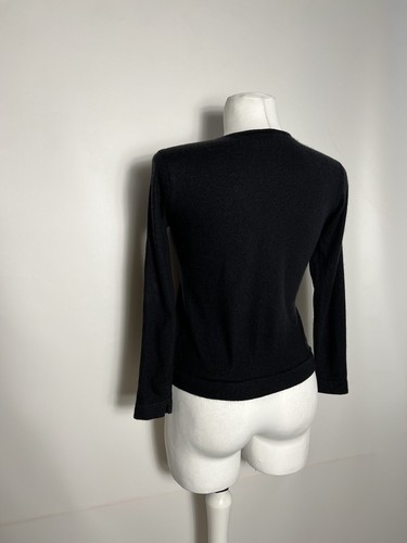 Fedeli Day Zurigo Women's Sweater Long Sleeve Cashmere Pullover Navy Blue Size S - Picture 7 of 13