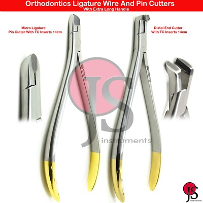 Dental Orthodontic Micro Ligature Wire Cutter Distal End Dentist Clinic TC 2PCS