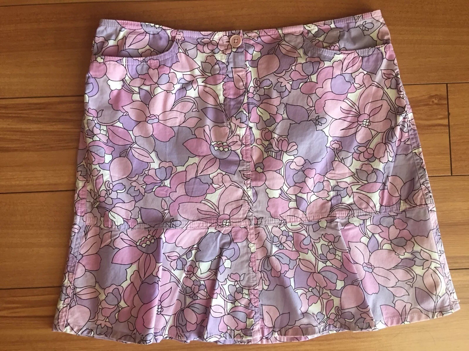 Ann Taylor Loft Women’s Mini Skirt Sz 6P Floral A-Line Pockets Nice! NWT