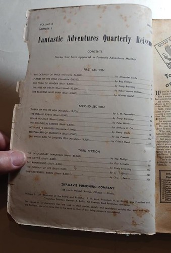 FANTASTIC ADVENTURES QUARTERLY SPRING 1950 ROBERT MOORE WILLIAMS ROG PHILLIPS - Picture 4 of 5