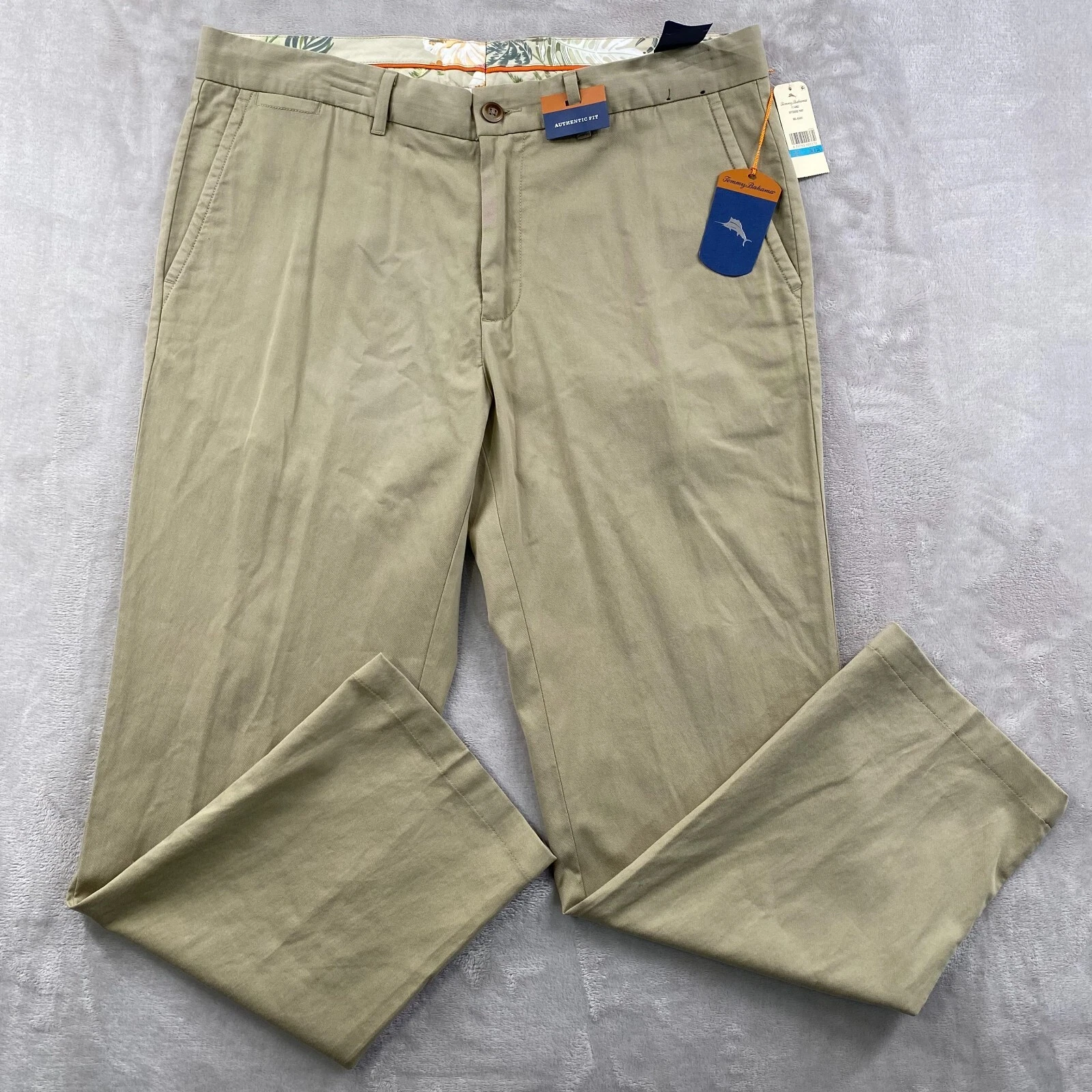 Tommy Bahama Offshore Pant Men's Size 36x34 (37x30.5) Authentic Fit Khaki NWT