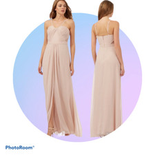 BNWt LlPSY 12 Nude Pink Lace Bodice Stunning Maxi Evening Dress 