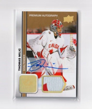 THOMAS MILIC '23 Upper Deck TEAM CANADA AUTOGRAPH PATCH card #/175