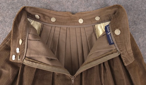 π§΅ Vintage 80s 90s Ralph Lauren Blue Label Corduroy Skirt Size 6 Made in USA π - Picture 5 of 11