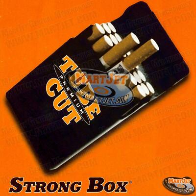 84mm cigarette Black Strong-Box Flip Cigarette Case Kings Hard Plastic 84mm Regular Normal  Size