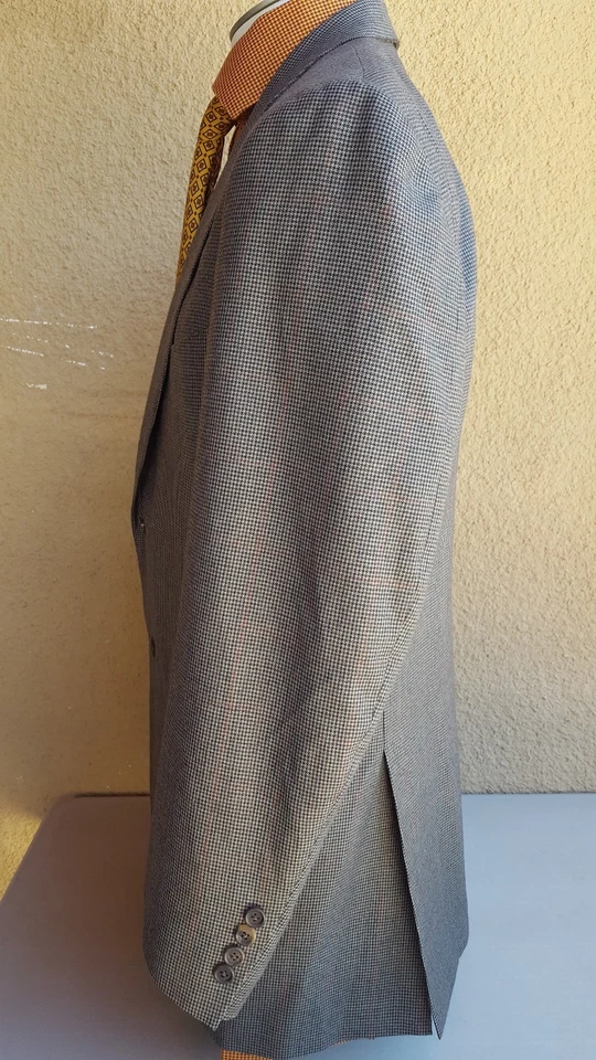 Abrigo deportivo de lana multicolor GIANLUCA ISAIA Napoli CLIFF G pata de gallo 44R Foto 3 de 4