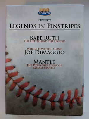 LEGENDS IN PINSTRIPES-HBO DVD - Babe Ruth, Mickey Mantle, Joe DiMaggio -  3 DVD