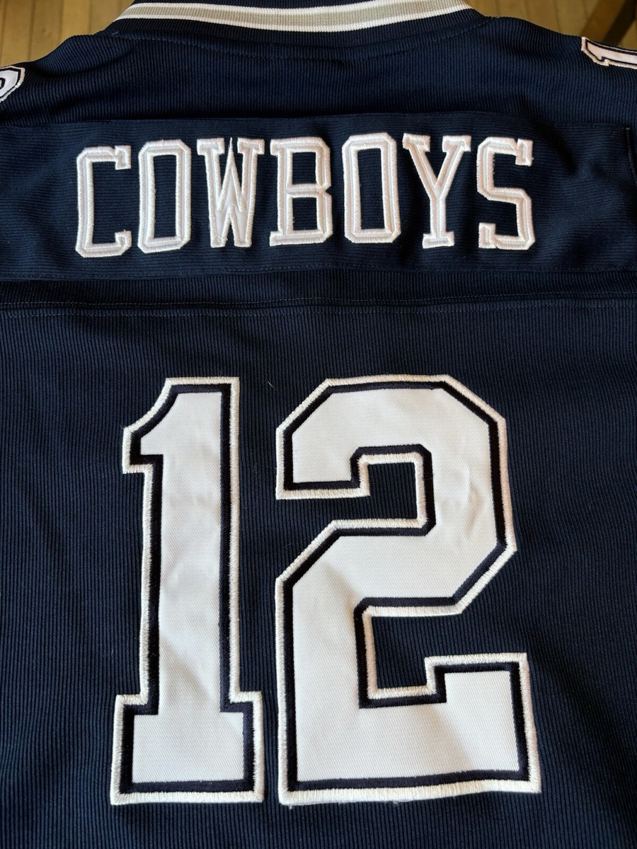 Reebok NFL Dallas Cowboys Roger Staubach #12 Blue Jersey