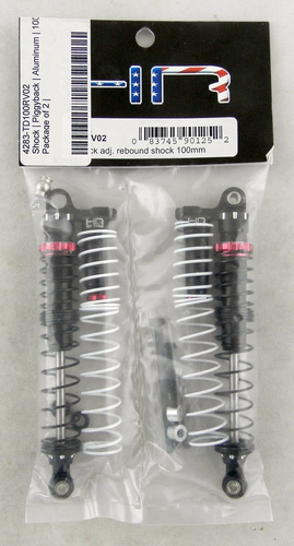 Aluminum Piggyback Adjustable Rebound Shock (100mm) - Hot-Racing #TD100RV02