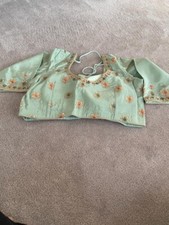 Mint Green Embroidered Sari