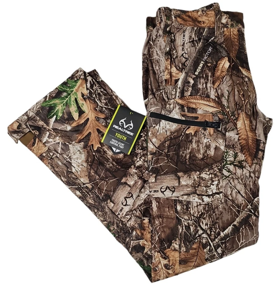 Youth RealTree ScentFactor Pant Scent Control Water Repel Hunting Camo Size 2XL - Image 3 of 4