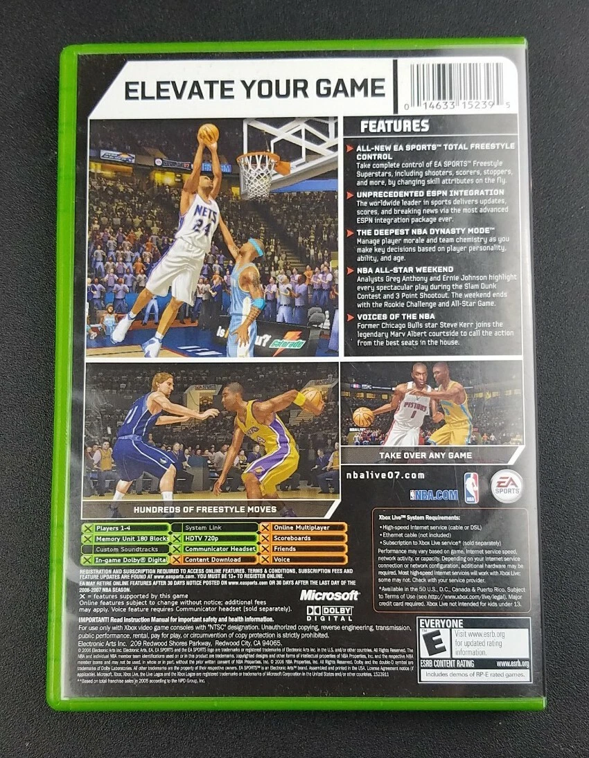 NBA Live 07 Microsoft Xbox 360 Game Complete Free Ship