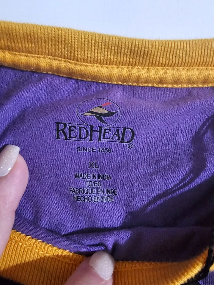 Camiseta RedHead XL para hombre, LSU Tigers 58-03-07 Pullover cuello redondo manga larga Foto 4 de 4