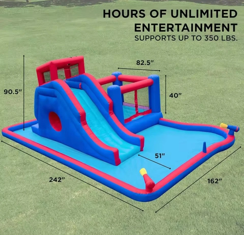 Deluxe Inflatable Water Slide Park – Heavy-Duty Nylon Bounce House - Image 2 of 4