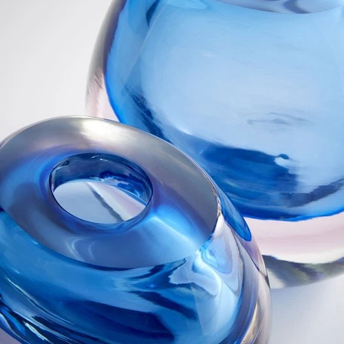 Cyan lighting - Oxblend - Vase - 5.5 Inches Wide by 5 Inches High - Picture 3 of 4