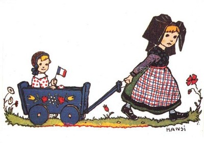 Hansi Waltz J J Artist Card Alsace Alsace Je promene ma petite soeur 