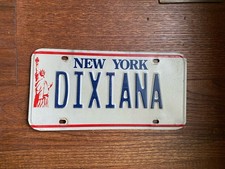 New York Statue Of Liberty License Plate Vanity DIXIANA