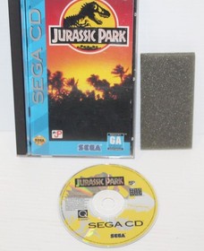 Jurassic Park (Sega CD Game, 1993) Vintage Game Complete w/ Case & Foam