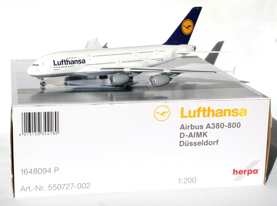Herpa Wings 1:200 - 550727-002 - Airbus A380 Lufthansa D-AIMK NUEVO Y OVP - Imagen 3 de 4