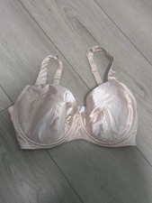 Fredericks 36DD beige bra 3-part cups with removable pads