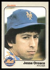 Jesse Orosco 1983 Fleer #550 New York Mets MLB READ FREE SHIPPING AutographDen