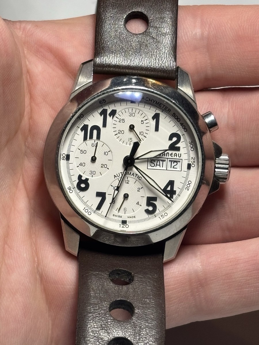Tourneau Automatic Chronograph Stainless Steel Valjoux 7750