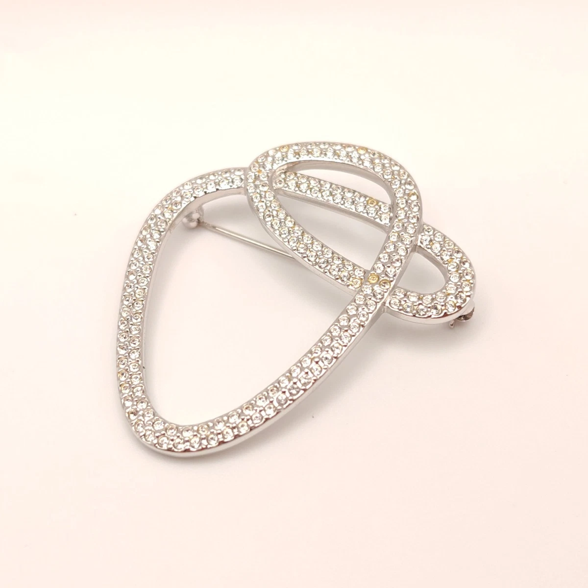 ⭐ Swarovski Brosche Anstecknadel Stecker Pin Anhänger Perle Stein Silber 012 ⭐
