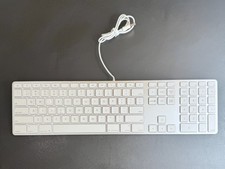 Apple A1243 Wired Aluminum USB Keyboard Numeric Keypad Full Size Tested Working
